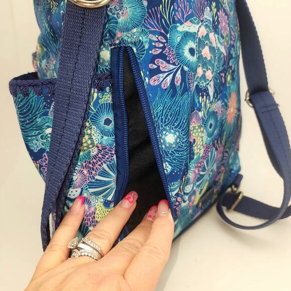 The Sak Backpack Royal Blue Seascape Eco-Twill Loyola Boho chic colorful - Picture 8 of 15